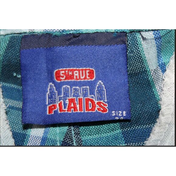 5th Ave Plaid Belted Cargo Shorts - Size 34 - NWT - Summer Street Style - Picture 4 of 4